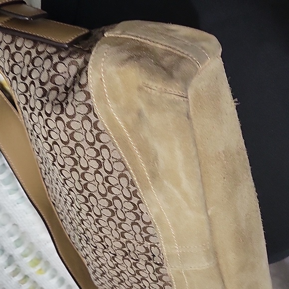 Vintage Coach Khaki Canvas Crossbody/Shoulder Bag - Picture 7 of 13